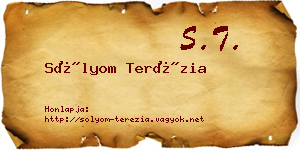 Sólyom Terézia névjegykártya