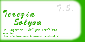terezia solyom business card